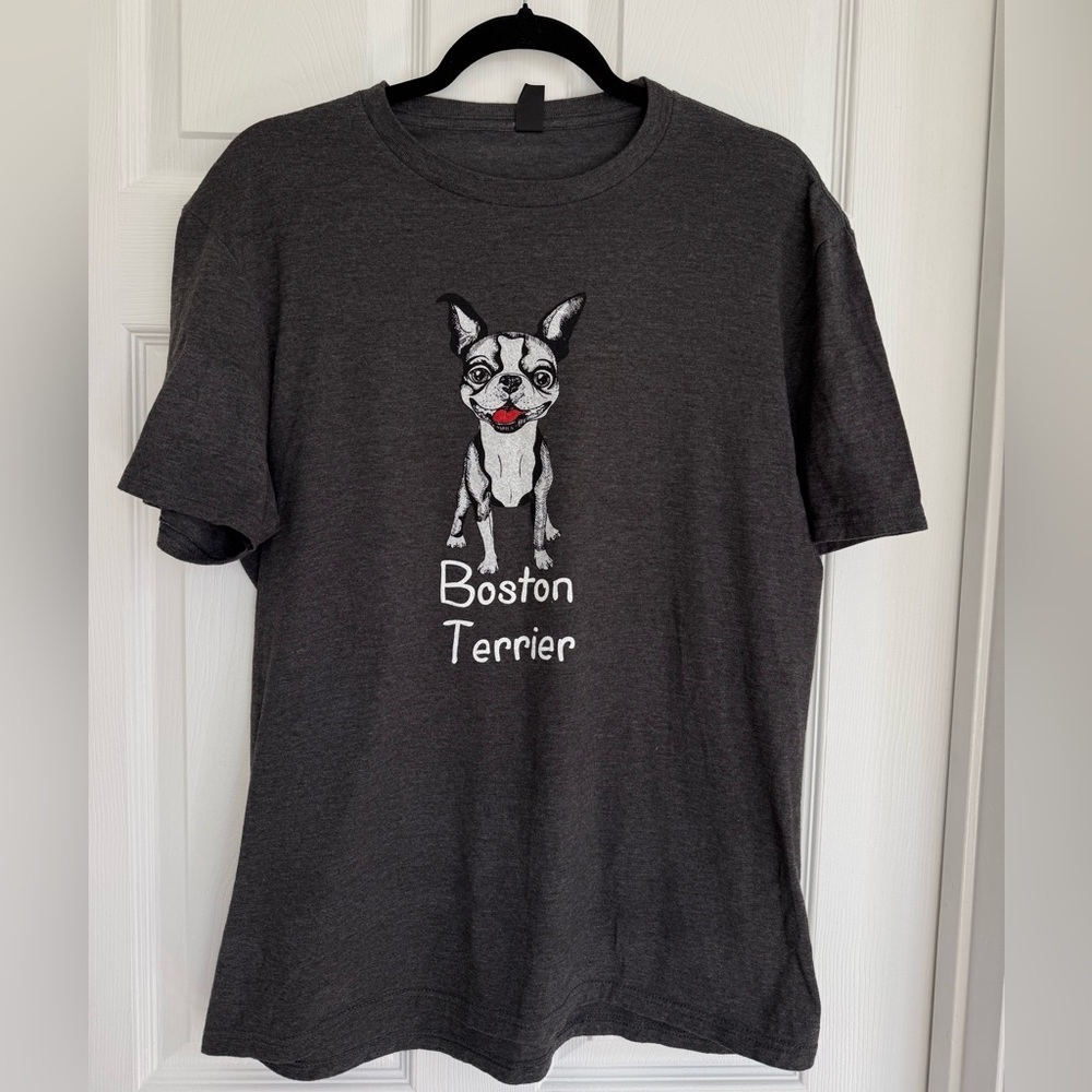 District Charcoal Boston Terrier Graphic Tee